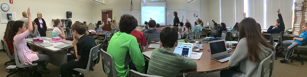 Students participate in class